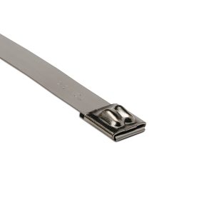 Stainless steel cable tie, ball bearing lock, 681.0x12.3mm, ⌀17.0-203.0mm, metal, 50pcs.