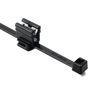 Fixing tie for edge, inside serrated, ?4.0-45.0mm, black, 100pcs.