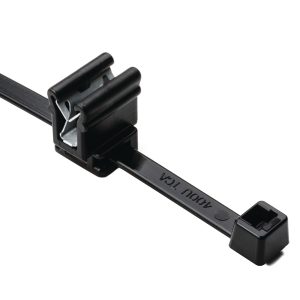 Fixing tie for edge, inside serrated, ?4.0-45.0mm, black, 500pcs.