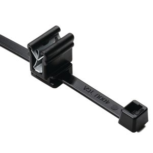 Fixing tie for edge, inside serrated, ?4.0-45.0mm, black, 500pcs.