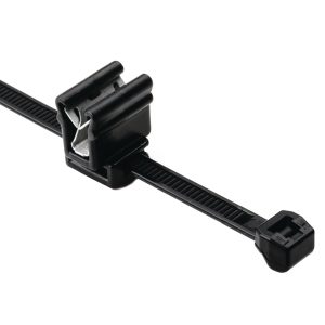 Fixing tie for edge, outside serrated, ⌀5.0-35.0mm, black, 500pcs.