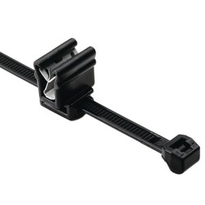 Fixing tie for edge, outside serrated, ⌀5.0-50.0mm, black, 500pcs.