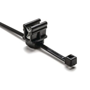 Fixing tie for edge, inside serrated, ?1.5-30.0mm, black, 500pcs.