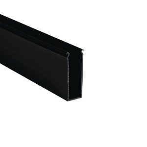 Wiring duct, 25.4x77.9mm, L=1.83m, black, 36.58m