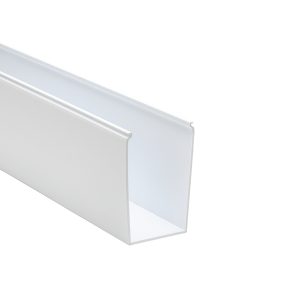 Wiring duct, 76.2x128.5mm, L=1.83m, white, 36.58m
