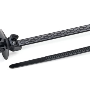 Fixing tie for hole (round), outside serrated, ⌀1.0-25.0mm, black, 500pcs.