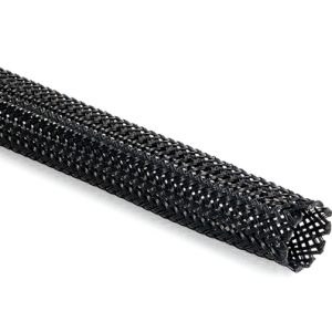 Braided sleeving, abrasion resistant, nom?10mm, ?7-12mm, black, 1000pcs.