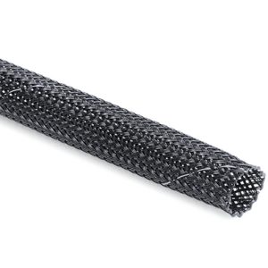 Braided sleeving, flame retardant, nom?10mm, ?9-15mm, grey, 100m