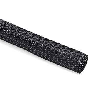 Braided sleeving, weight saving, nom?50mm, ?30-82mm, black, 50m