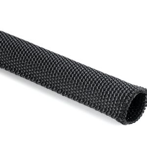 Woven sleeving, burst protection, nom?125mm, -60 ?C to +125 ?C, black, 50m