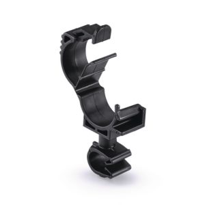 Cable clip with pipe/tube holder, Dmin=7.0mm, Dmax=9.0mm, nom?=8.0 mm, nom?2=10.0 mm - 14.0 mm