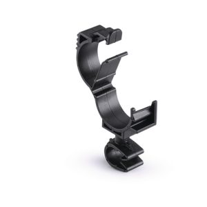 Cable clip with pipe/tube holder, Dmin=8.0mm, Dmax=10.0mm, nom⌀=9.0 mm, nom⌀2=15.0 mm - 19.0 mm