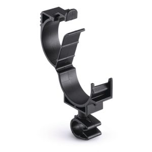 Cable clip with pipe/tube holder, Dmin=8.0mm, Dmax=10.0mm, nom⌀=9.0 mm, nom⌀2=20.0 mm - 25.0 mm