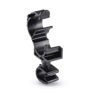 Cable clip with pipe/tube holder, Dmin=8.0mm, Dmax=10.0mm, nom⌀=9.0 mm, nom⌀2=5.0 mm - 9.0 mm