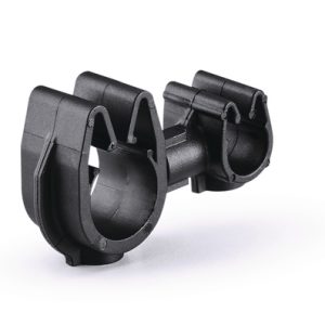 Cable clip with pipe/tube holder, Dmin=6.0mm, Dmax=8.0mm, nom?=7.0 mm, nom?2=10.0 mm