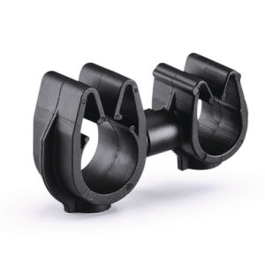 Cable clip with pipe/tube holder, Dmin=7.0mm, Dmax=9.0mm, nom?=8.0 mm, nom?2=10.0 mm