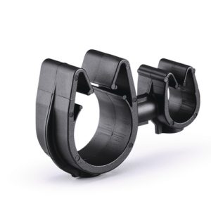 Cable clip with pipe/tube holder, Dmin=7.0mm, Dmax=9.0mm, nom?=8.0 mm, nom?2=16.0 mm