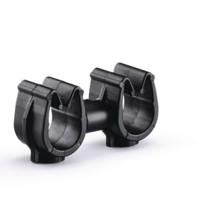 Cable clip with pipe/tube holder, Dmin=7.0mm, Dmax=9.0mm, nom⌀=8.0 mm, nom⌀2=8.0 mm