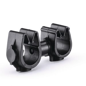 Cable clip with pipe/tube holder, Dmin=7.0mm, Dmax=9.0mm, nom?=8.0 mm, nom?2=9.0 mm
