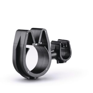 Cable clip with pipe/tube holder, Dmin=8.0mm, Dmax=10.0mm, nom?=9.0 mm, nom?2=19.0 mm