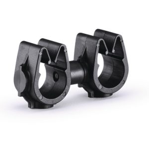 Cable clip with pipe/tube holder, Dmin=8.0mm, Dmax=10.0mm, nom⌀=9.0 mm, nom⌀2=9.0 mm