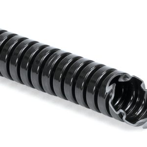 Corrugated tubing, flame retardant, nom?42mm, OD=42.5mm, ID=35.5mm, black, 25m