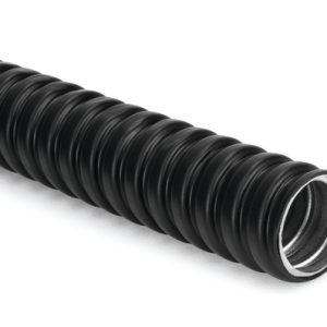 Metallic conduit, with PVC coating, nom?12mm, OD=14.2mm, ID=10.2mm, black, 25m