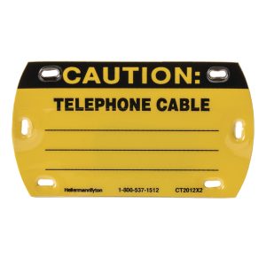 Warning label, pre-printed, W=88.90mm, H=38.10mm, yellow, pack=25pcs.