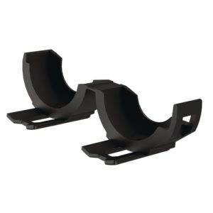 Corrugated tube clip with pipe/tube holder, black, 1100pcs.