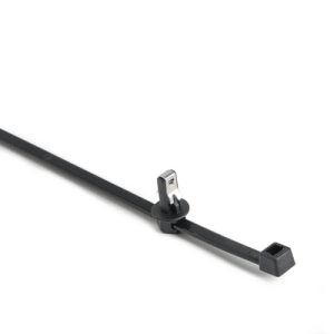 Fixing tie to close hole, outside serrated, ⌀2.5-50.0mm, black, 500pcs.