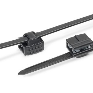 Fixing tie for edge, outside serrated, ?1.0-45.0mm, black, 500pcs.