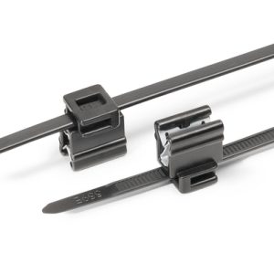 Fixing tie for edge, outside serrated, ⌀4.0-45.0mm, black, 100pcs.
