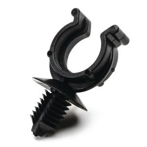 Corrugated tube clip for hole (round), nom⌀10.0mm, black, 500pcs.