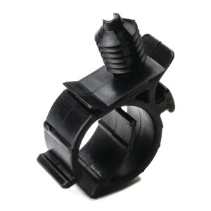 Corrugated tube clip for hole (round), nom⌀15.0mm, black, 5000pcs.