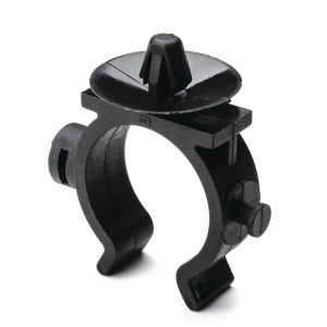 Cable clip for hole (round), ⌀6.3 mm, Dmin=21.0mm, Dmax=25.0mm