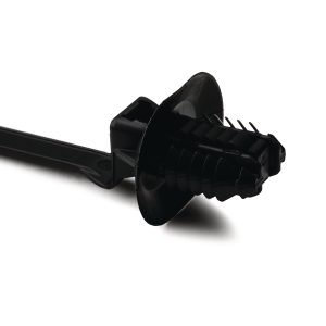 Fixing tie for hole (oval), outside serrated, ⌀2.0-35.0mm, black, 1000pcs.
