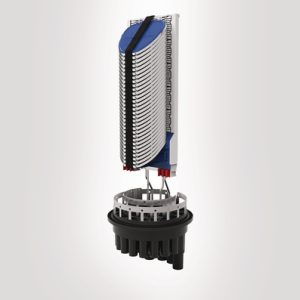UFC IR C length closure with 30 SE IR MKII trays with ribbon splice bridges