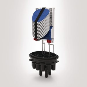 FDN 16 port AB length IR closure  with 12 SE-IR MKII trays fitted with 2 x 3A splice bridges