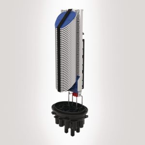 FDN 16 port C length IR closure with basket and 36 SE-IR MKII trays with 3A splice bridges