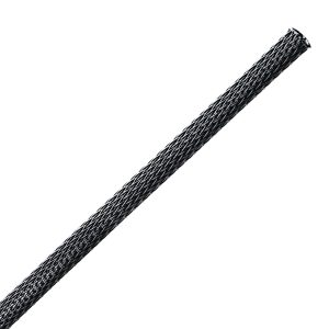 Braided sleeving, nom?6.4mm, ?3.2-11.1mm, black, 304.80m