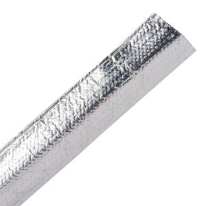Braided sleeving, nom⌀12.7mm, ⌀2.54-11.1mm, silver, 30.48m