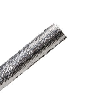 Braided sleeving, nom⌀19.1mm, ⌀2.54-17.5mm, silver, 30.48m