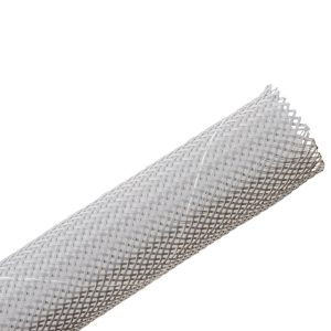 Braided sleeving, nom⌀12.7mm, ⌀6.4-19.1mm, grey, 30.48m