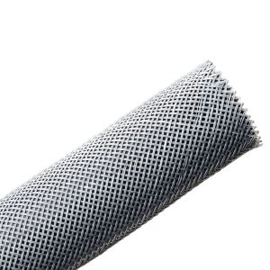 Braided sleeving, nom⌀19.1mm, ⌀12.7-31.8mm, grey, 22.86m