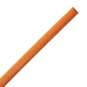 Braided sleeving, nom⌀6.4mm, ⌀3.2-11.1mm, orange, 304.80m