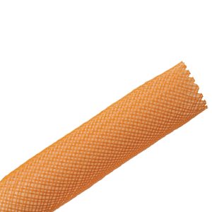 Braided sleeving, nom⌀19.1mm, ⌀12.7-31.8mm, orange, 76.20m