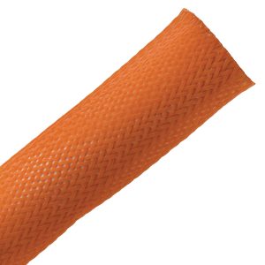 Braided sleeving, nom?38.1mm, ?38.1-88.9mm, orange, 60.96m