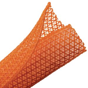 Braided sleeving, nom?31.8mm, ?2.54-31.8mm, orange, 22.86m