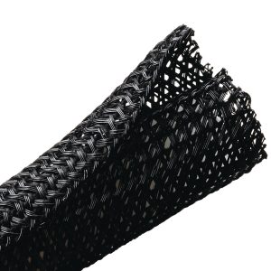Braided sleeving, nom⌀25.4mm, ⌀25.4-25.4mm, black, 30.48m
