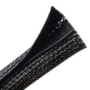 Braided sleeving, nom⌀50.8mm, ⌀2.54-50.8mm, black, 30.48m